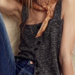 Madewell Button up Sweater Tank